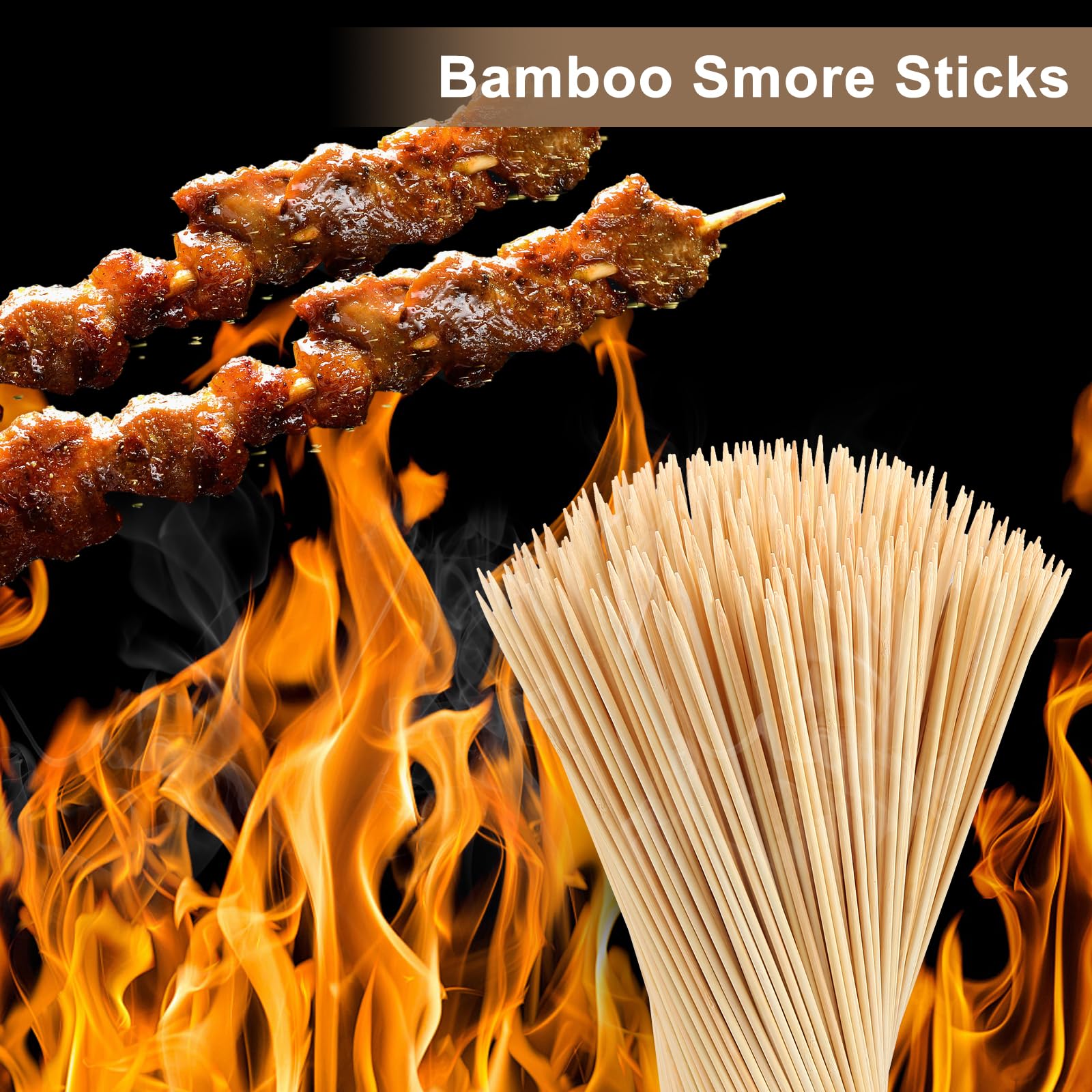 WINDESK bamboo skewers doubles as garden plant stakes for lightweight support