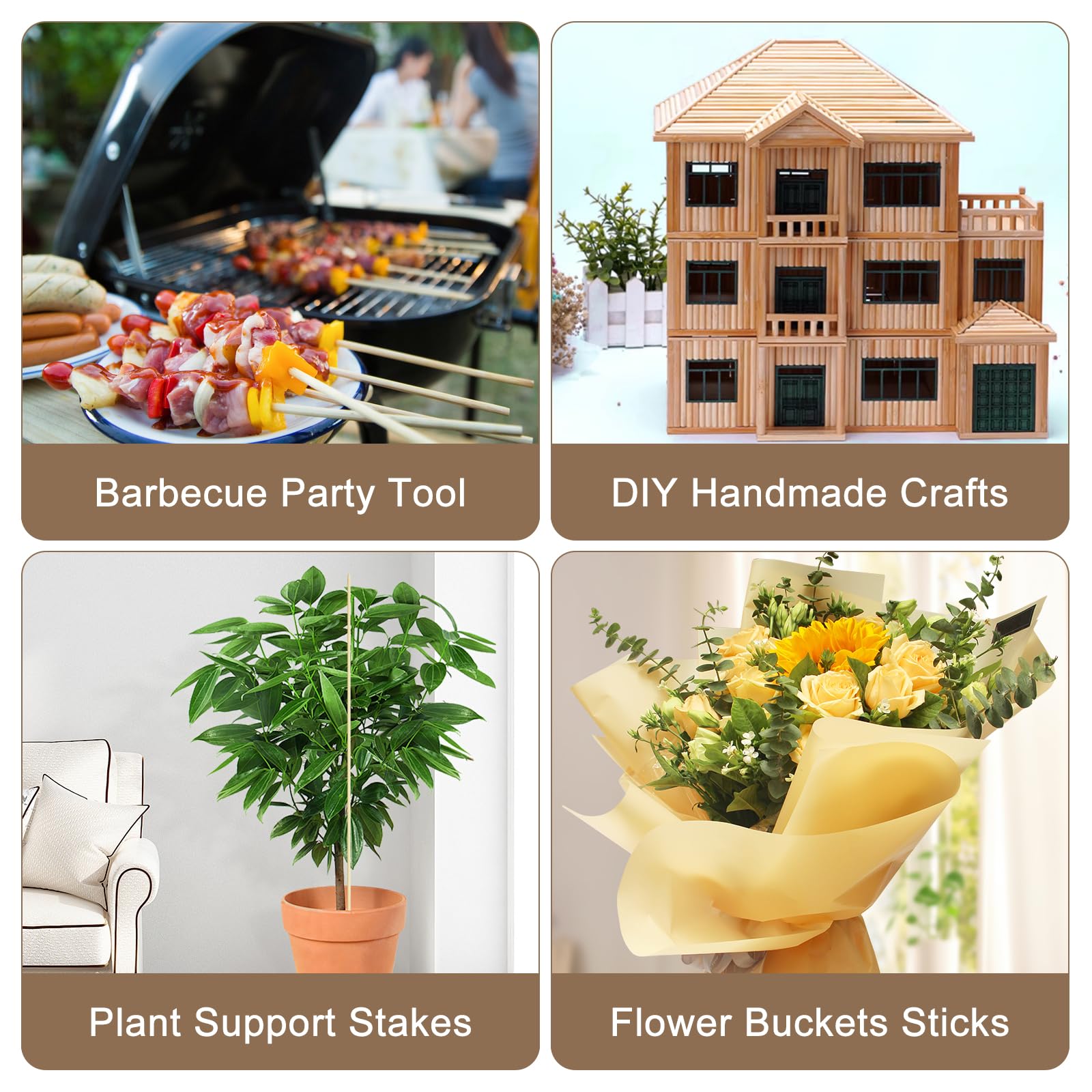 WINDESK outdoor skewers perfect for camping, backyard gatherings, and bonfires