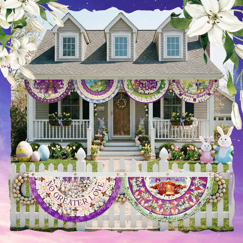 Windkream 3x1.5 ft Easter flags highly visible for celebrations