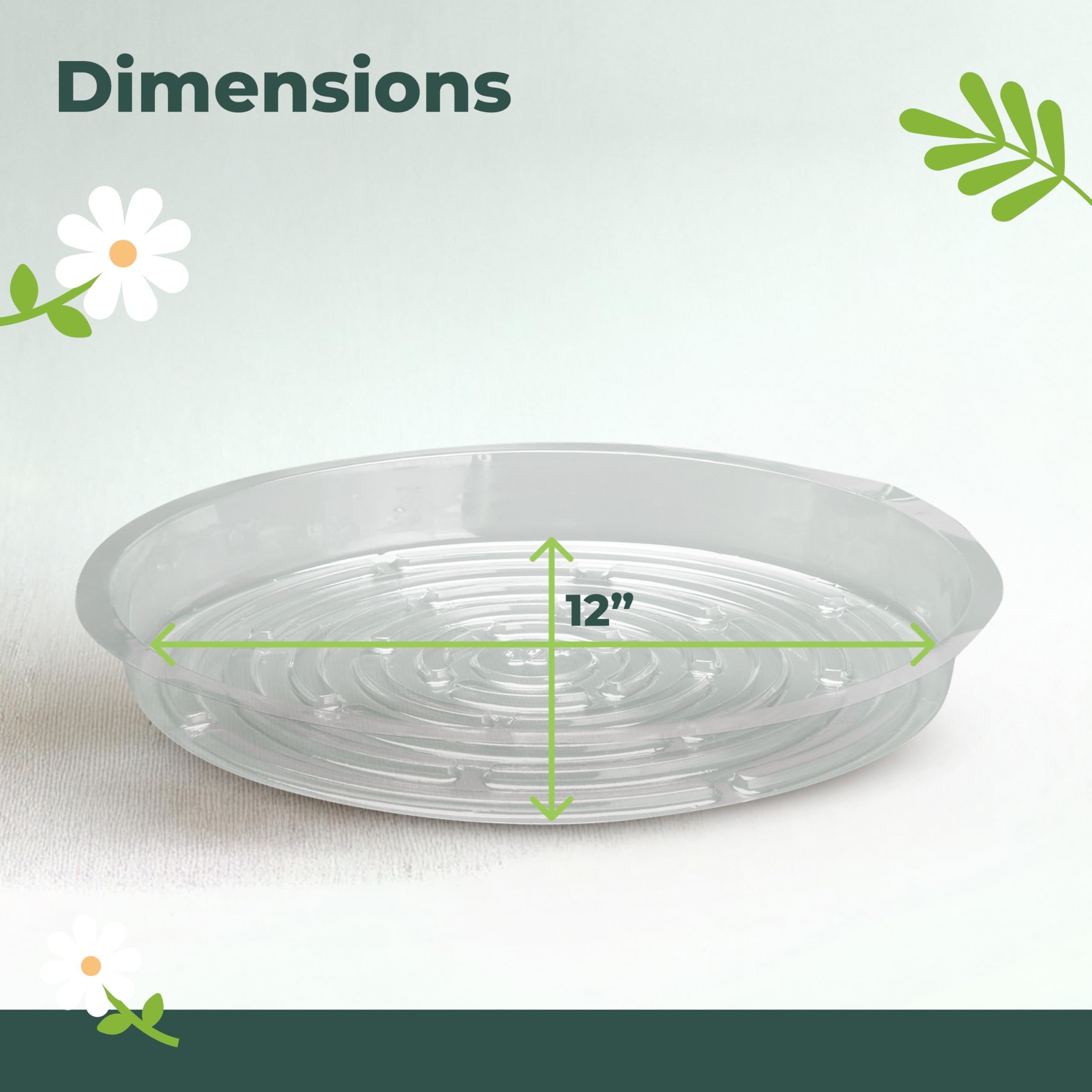 Window Garden anti-skid grooves keep saucer stable under pots