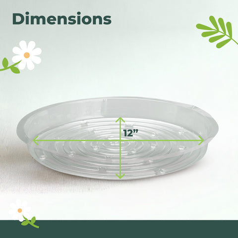 Window Garden anti-skid grooves keep saucer stable under pots