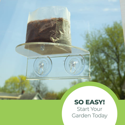 Window Garden Veg Ledge space-saving design frees counter space for gardening