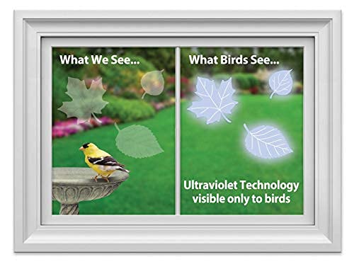 WINDOWALERT Ultraviolet reflective material glows to alert birds while appearing frosted to people.