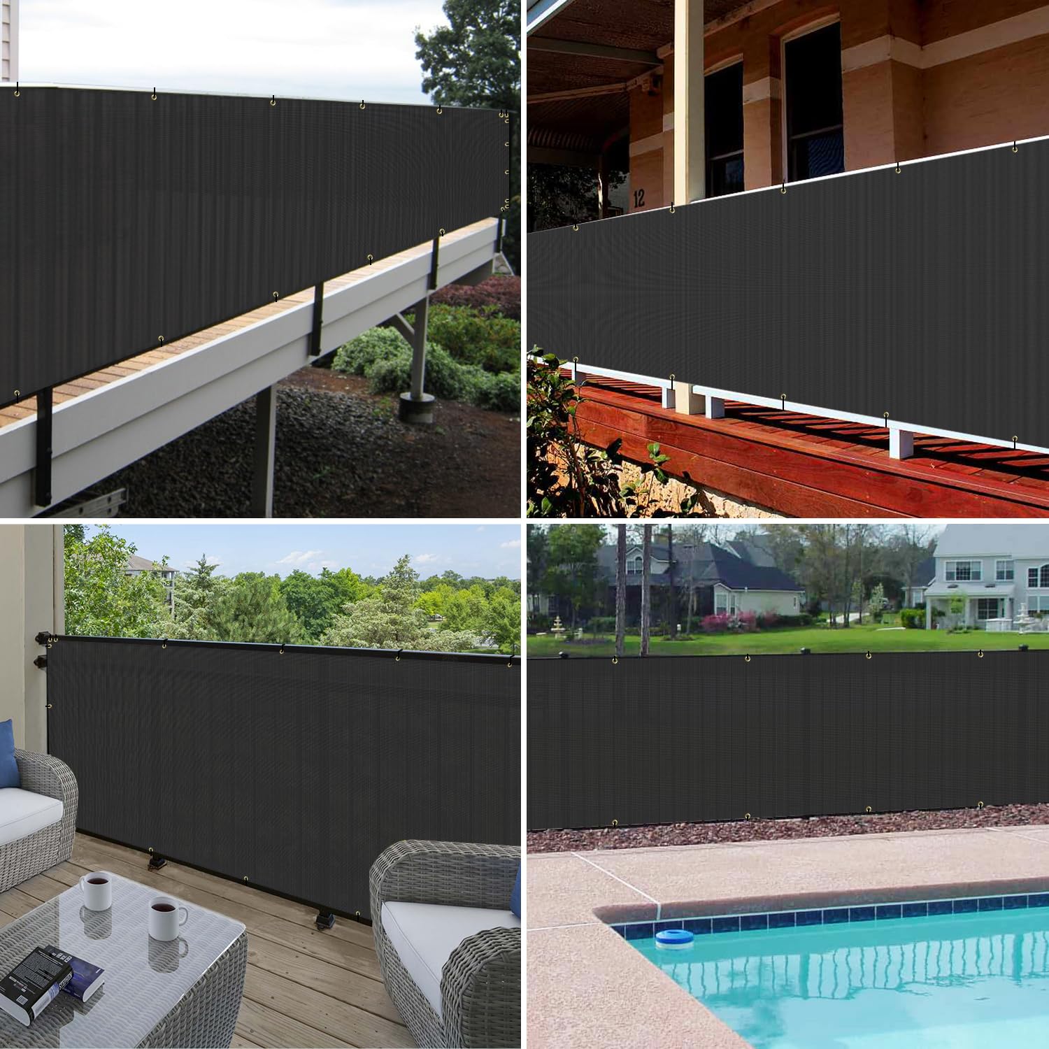 Windscreen4less balcony privacy panel secures view while blocking street distractions.