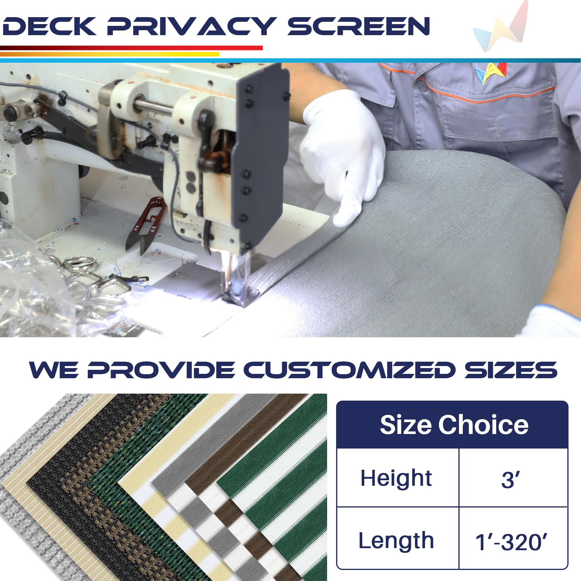 Windscreen4less brass-grommet edge detail for durable installation.