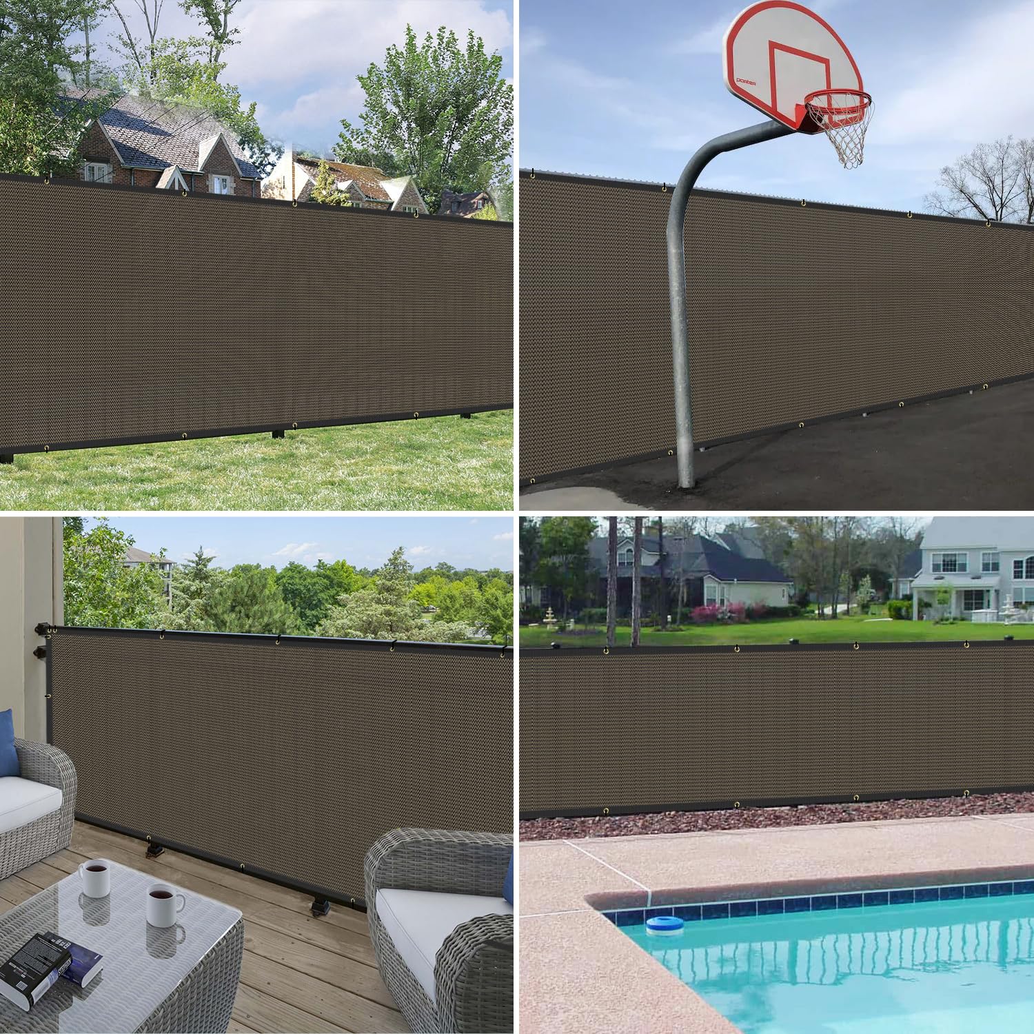 Windscreen4less easy install with zip ties for quick fencing updates