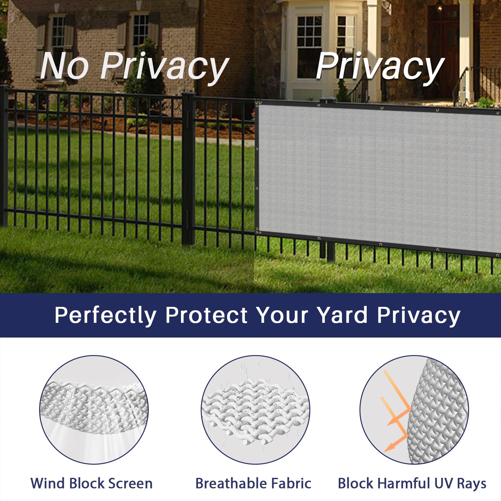 Windscreen4less 150GSM material creates sturdy outdoor wind and dust protection