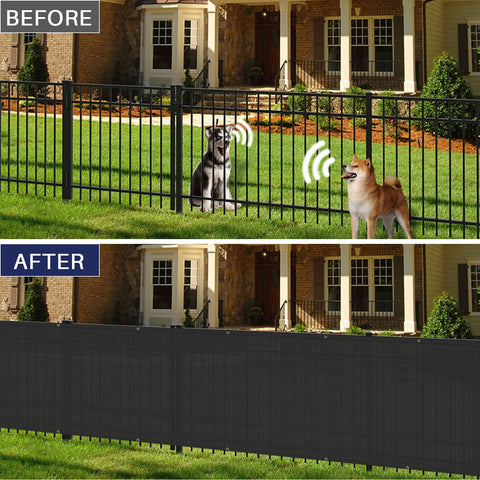 Windscreen4less heavy-duty windscreen fabric protects outdoor spaces from wind