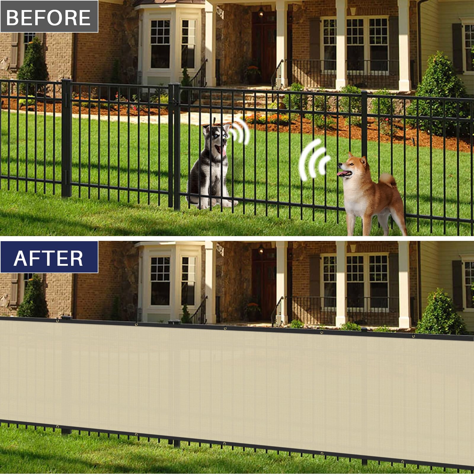 Windscreen4less heavy-duty windscreen doubles as sunshade for outdoor spaces.