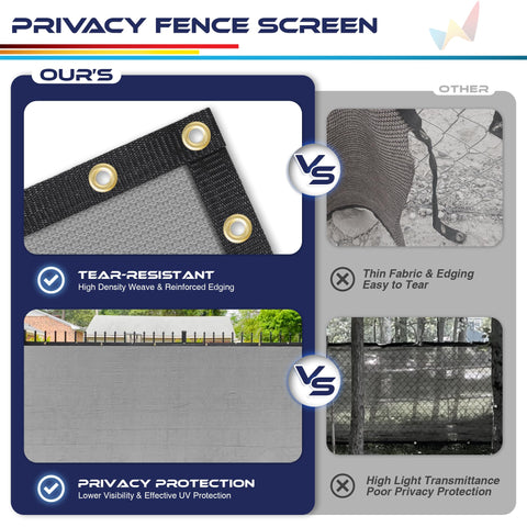 Windscreen4less light grey shade improves curb appeal while maintaining air flow