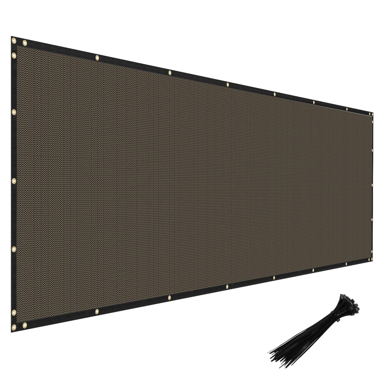 Windscreen4less privacy screen 4x20 brown blocks sight and enhances yard privacy.