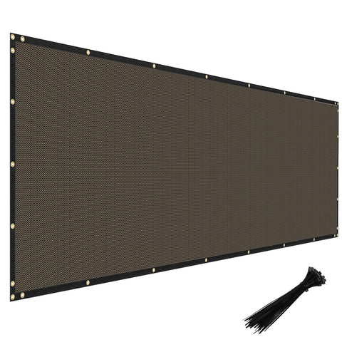 Windscreen4less privacy screen 4x20 brown blocks sight and enhances yard privacy.