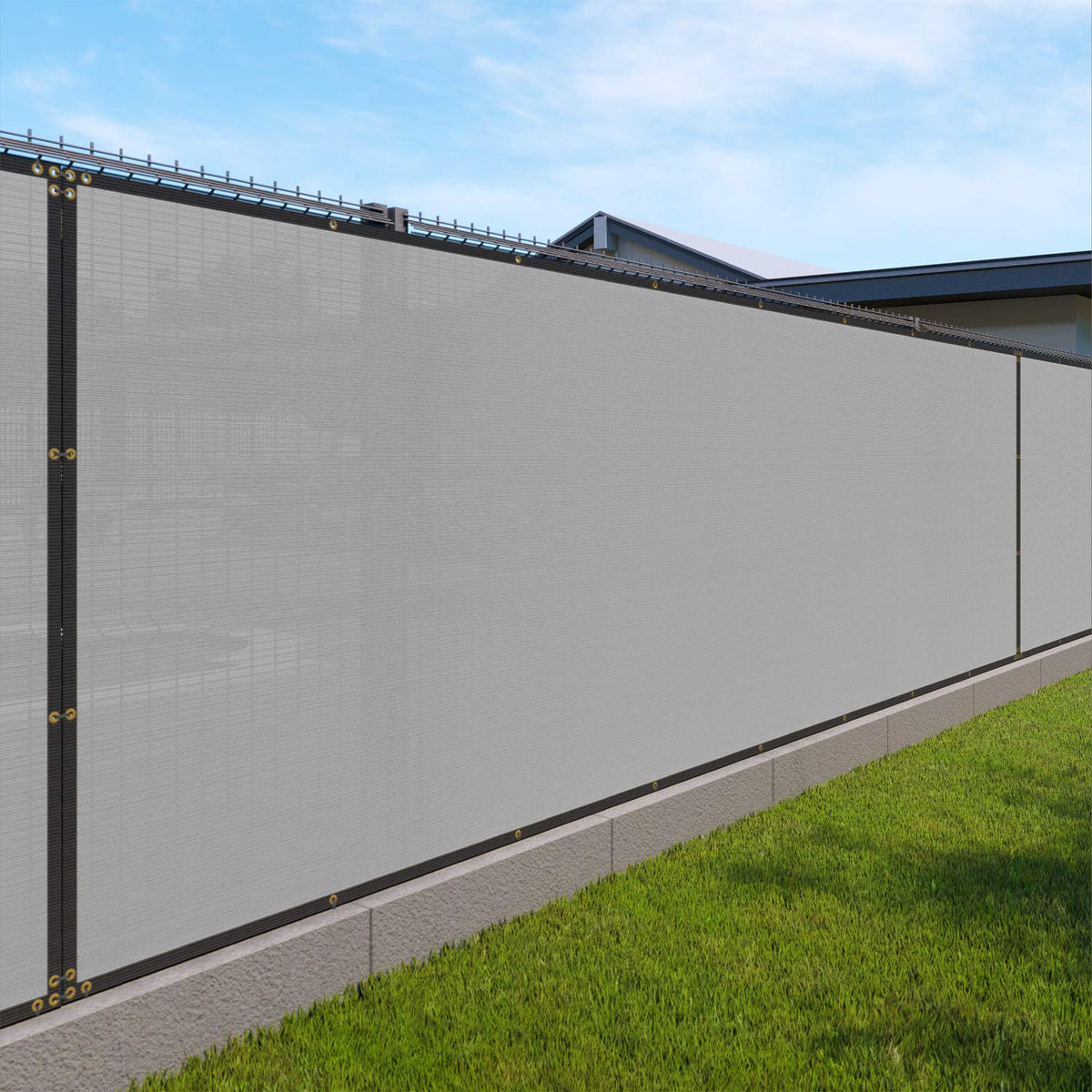 Windscreen4less privacy screen 6x50 light grey for backyard privacy