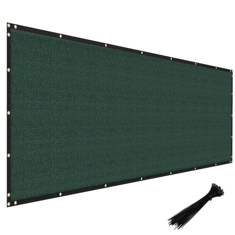 Windscreen4Less green privacy screen with brass grommets for durable yard privacy.