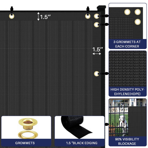 Windscreen4less reinforced grommets edge design eases secure mounting