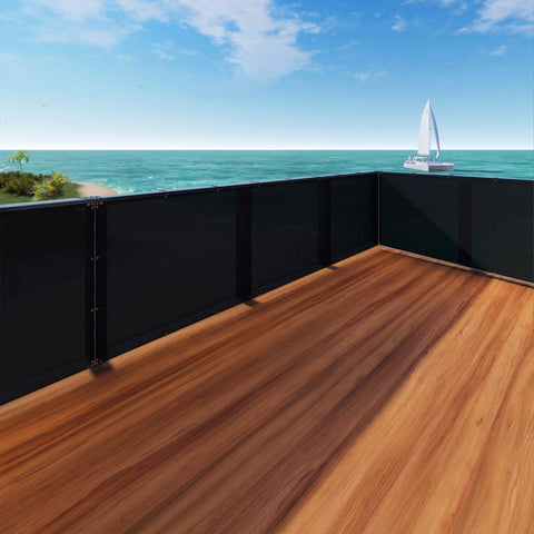 Windscreen4less wide-application privacy screen suitable for patios and garages.