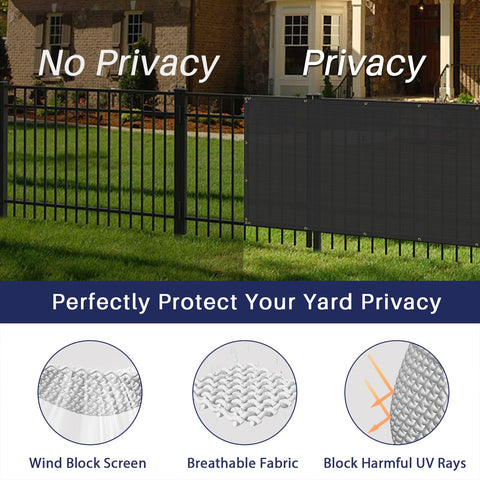 Windscreen4less yard deck installation demonstrates quick privacy setup.