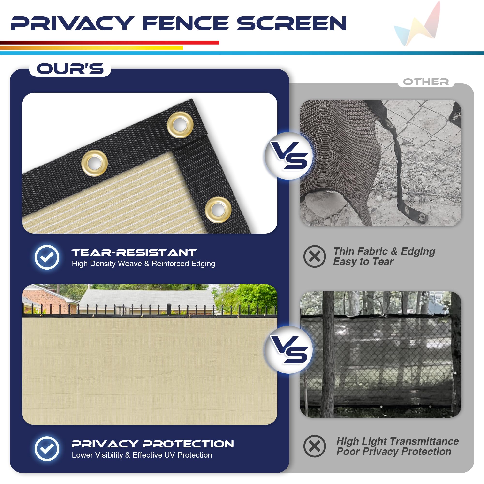 Windscreen4less yard privacy mesh enhances deck and pool areas.