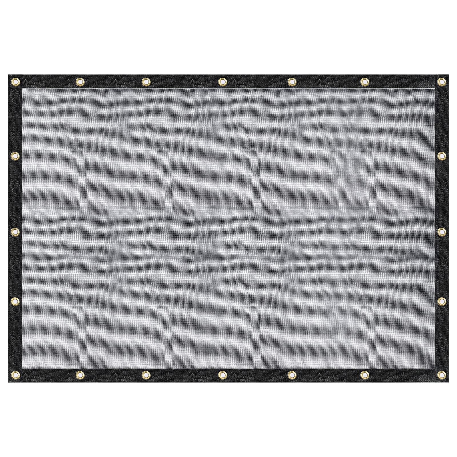 WindscreenSupplyCo 8x10 mesh tarp with grommets for durable outdoor shade.
