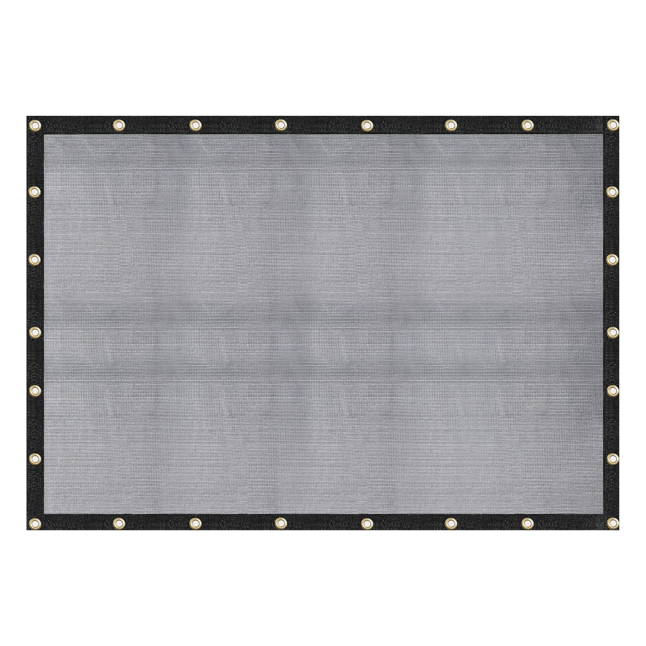 WindscreenSupplyCo mesh tarp 60-70% light block for shaded outdoor spaces.