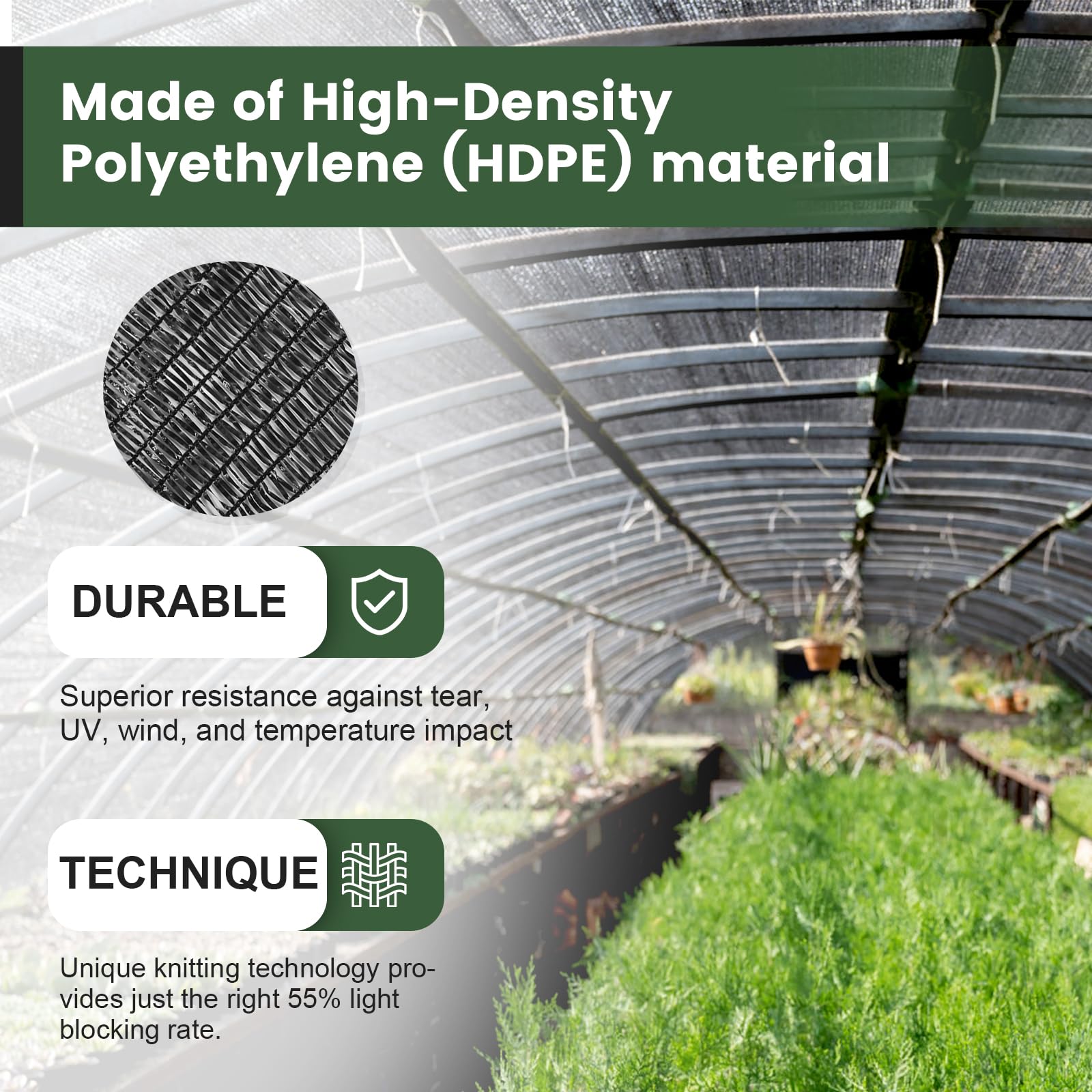 WindscreenSupplyCo shade cloth double stitched edges reinforced hems for long lasting shade