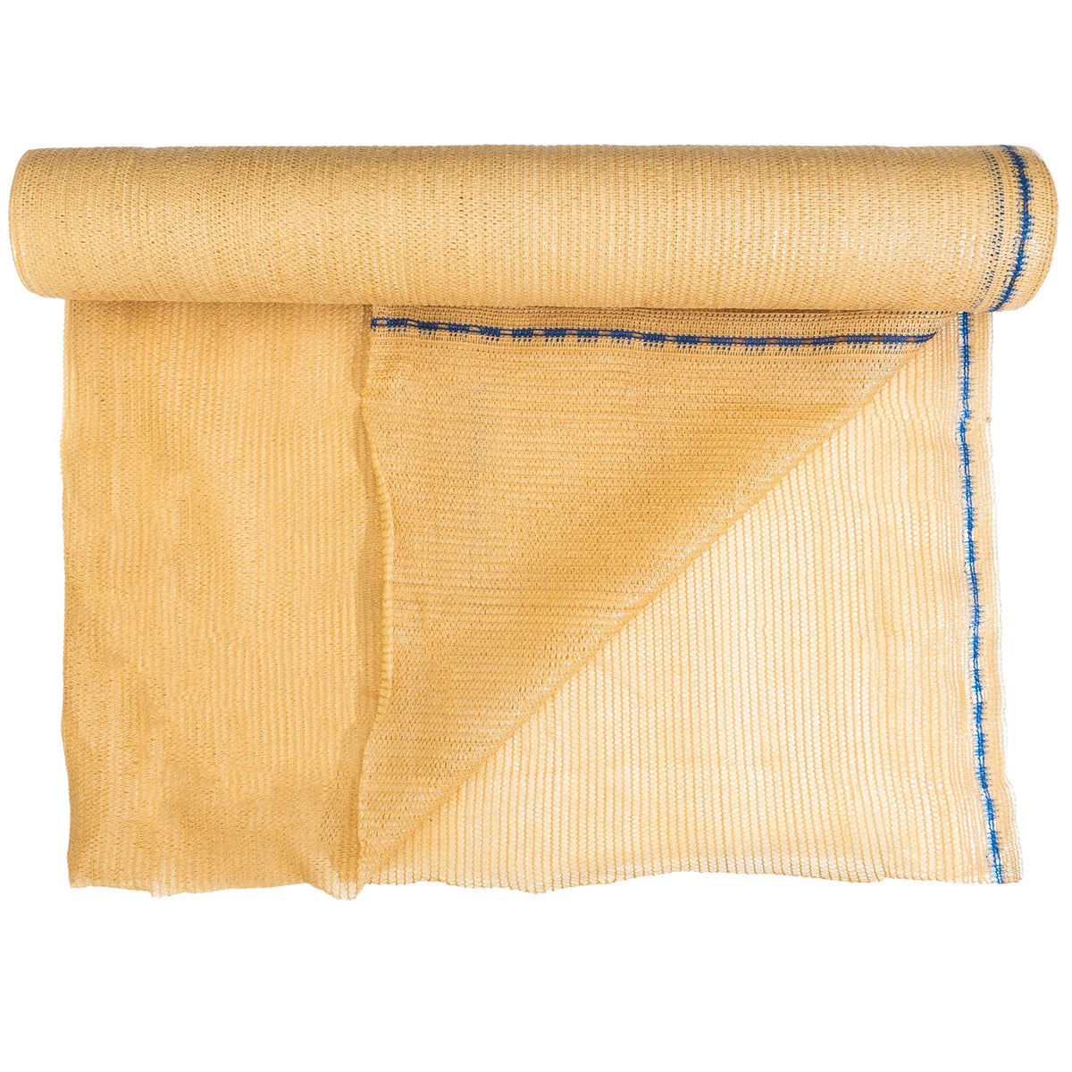 WindscreenSupplyCo shade cloth roll in tan blocks sun for garden beds.
