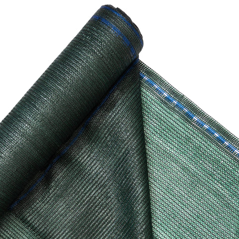 WindscreenSupplyCo shade cloth roll shown in garden and kennel setup for versatile shading.