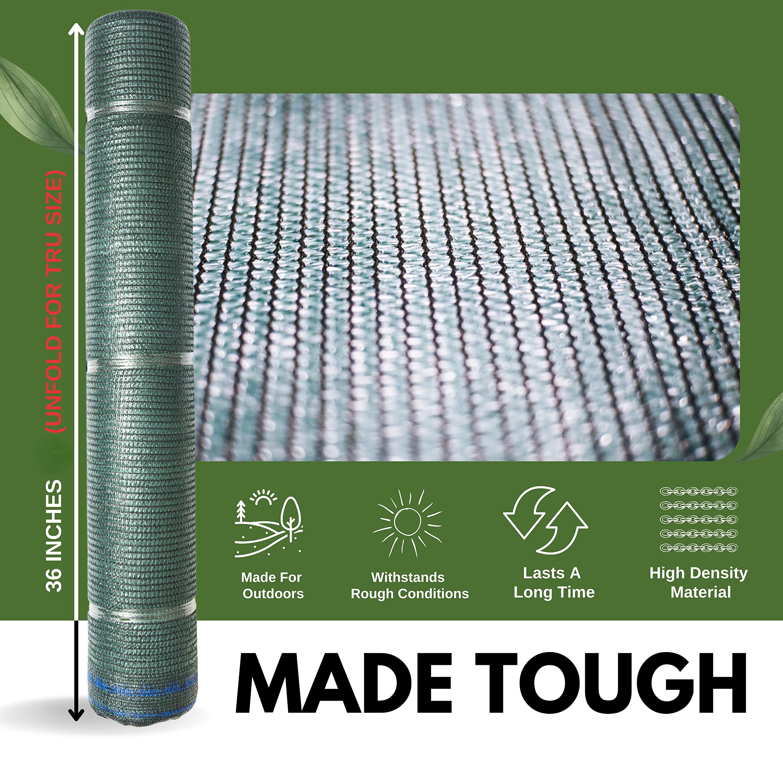 WindscreenSupplyCo shade cloth used as privacy screen for patio and greenhouse.