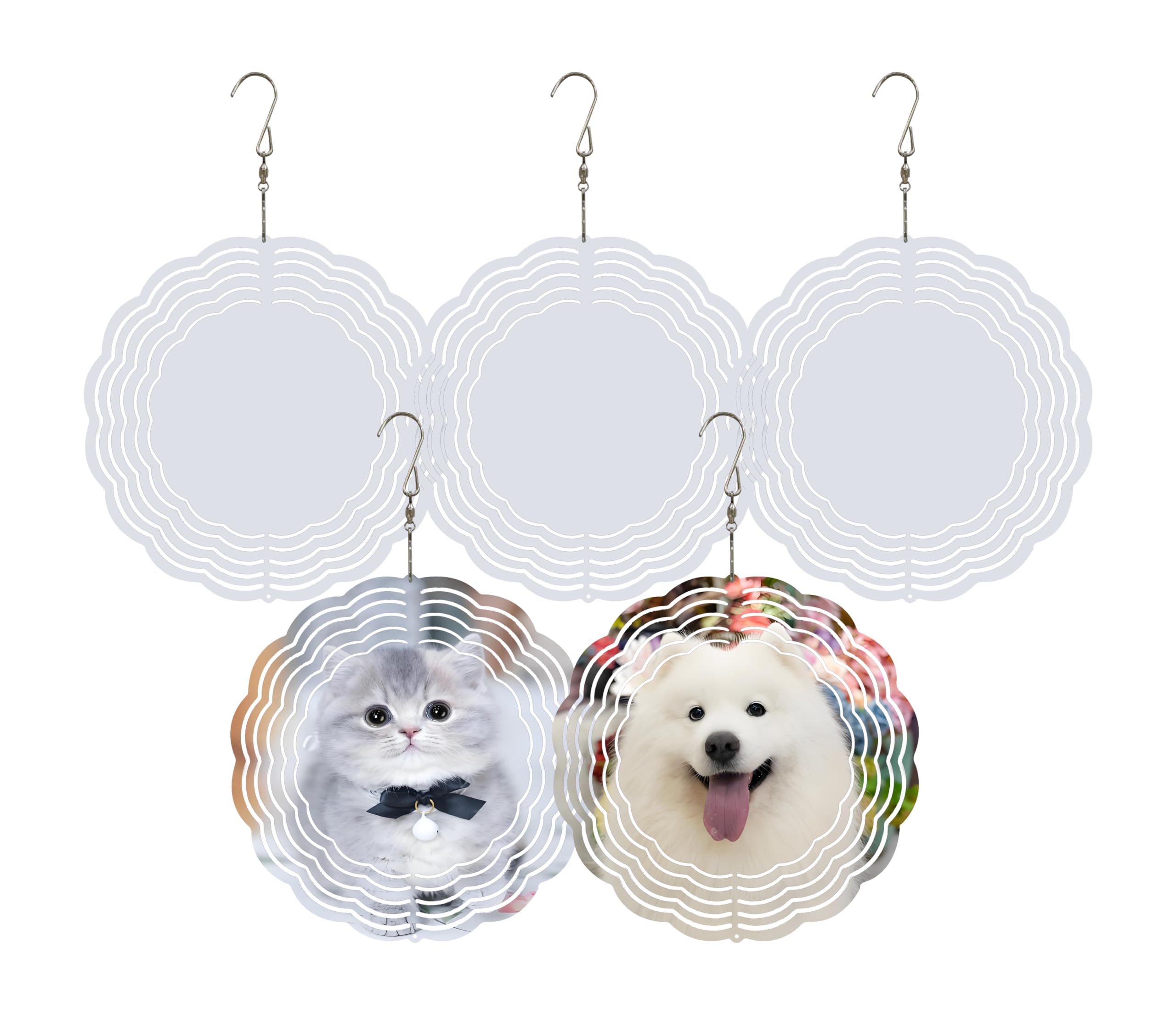 Sublimation wind spinner blank 8 inch aluminum, ready for double-sided prints