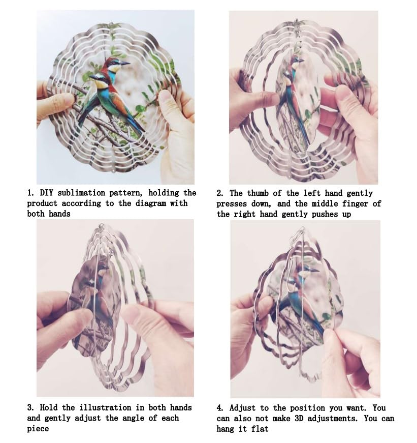 Holes for hanging and smooth 360-degree rotation