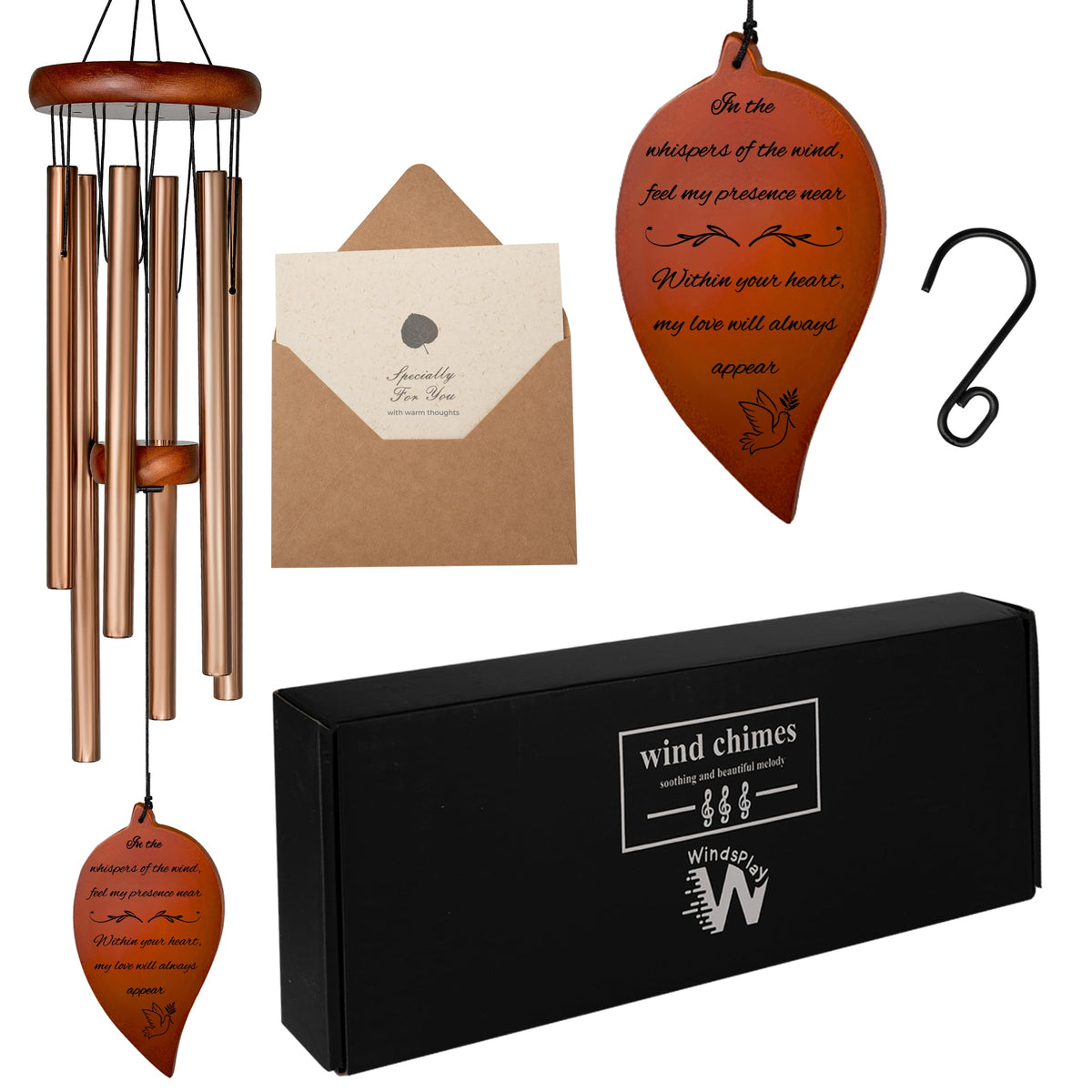 Windsplay memorial wind chimes outside offer gentle remembrance in breeze.
