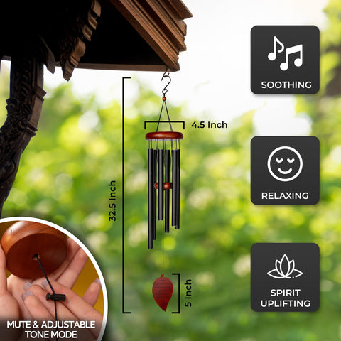Windsplay sympathy wind chimes six-tube design offers comforting, melodic memories