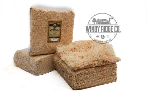 Windy Ridge Co. Aspen Excelsior nest pad fits nesting boxes of any size.