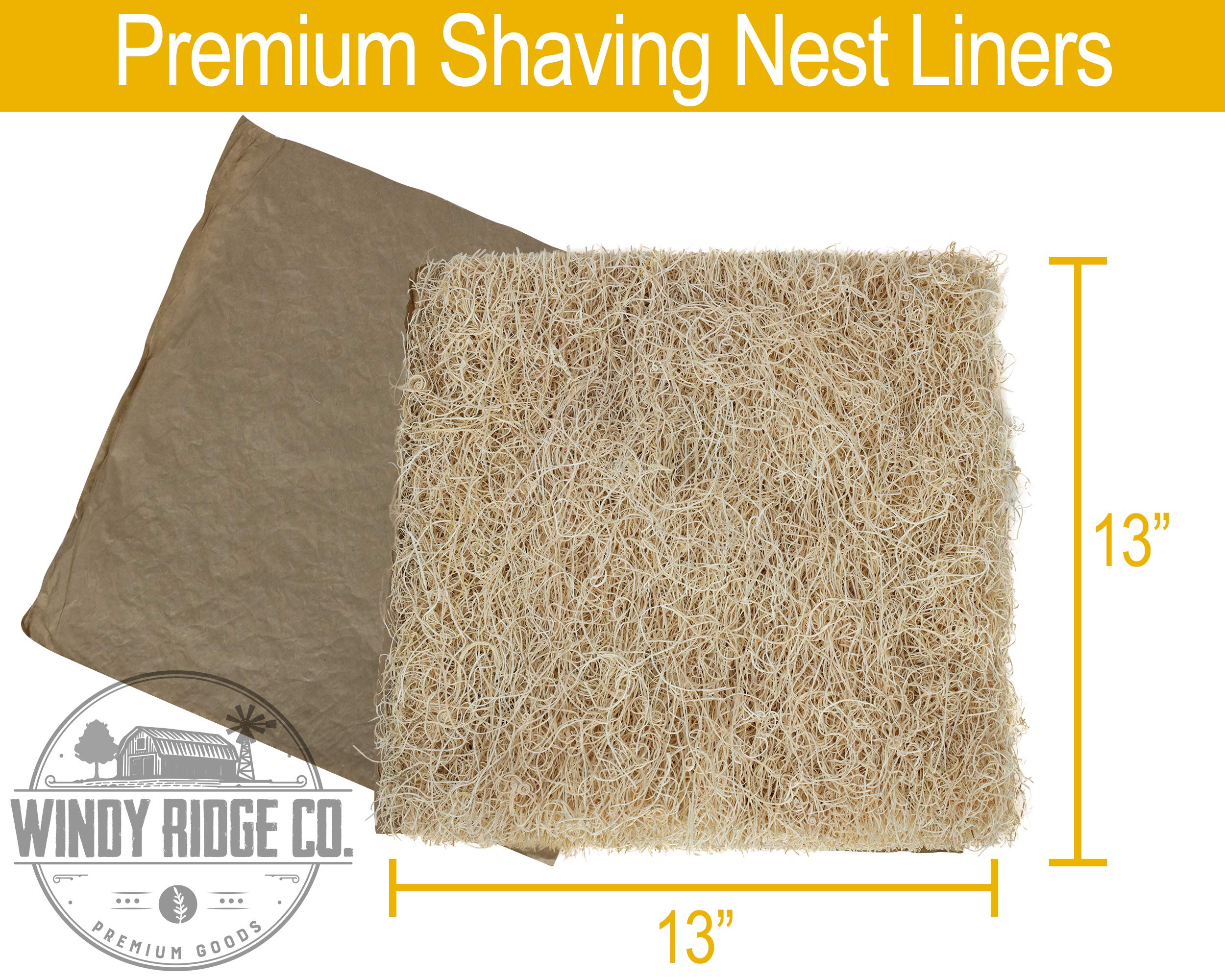Windy Ridge Co. Aspen Excelsior nest pad keeps eggs clean for faster gathering.