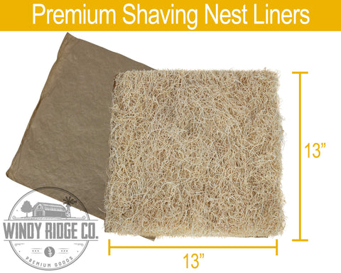 Windy Ridge Co. Aspen Excelsior nest pad keeps eggs clean for faster gathering.