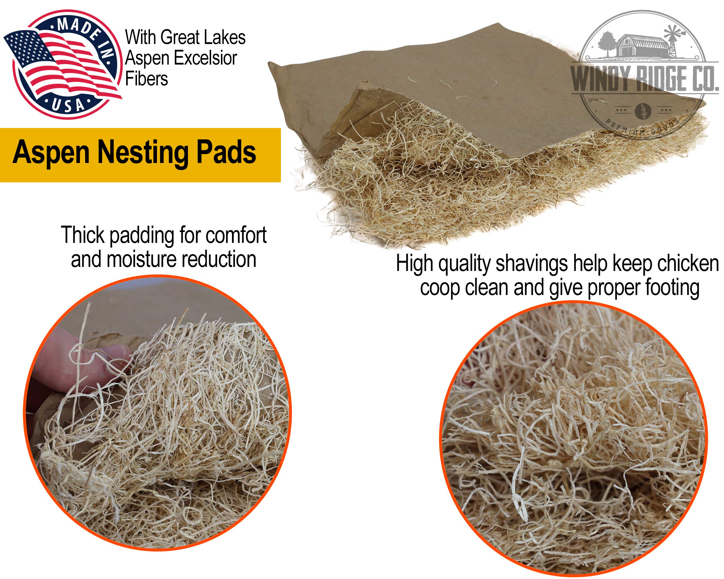 Windy Ridge Co. Aspen Excelsior nest pad ready for easy placement in any box.