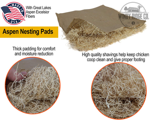 Windy Ridge Co. Aspen Excelsior nest pad ready for easy placement in any box.