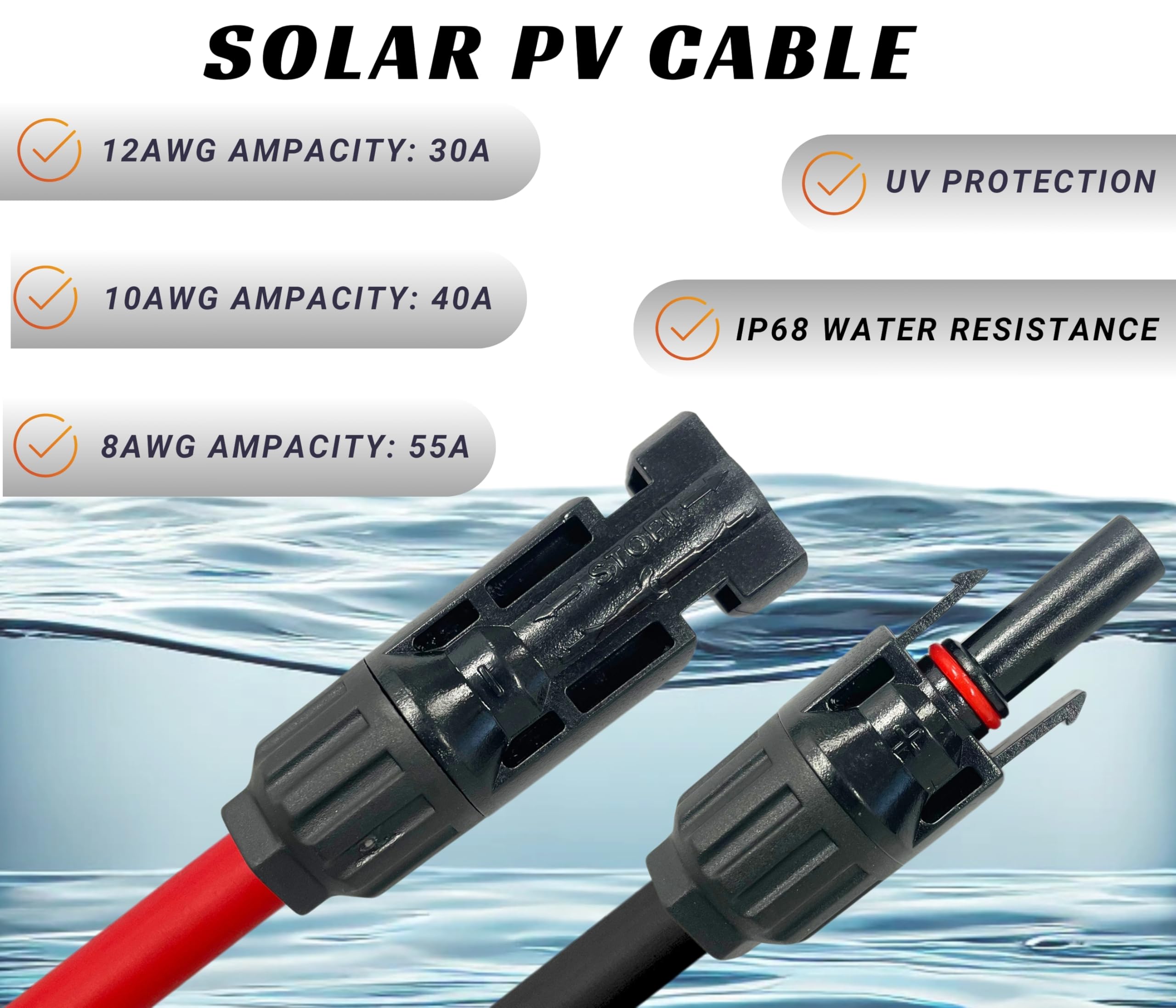 WindyNation XLPE-insulated PV cable built for outdoor heat, UV and abrasion resistance.