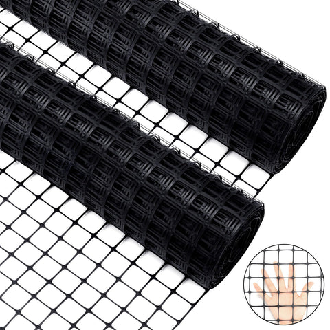 Windyun 2 Roll plastic mesh fence in garden protects pets.