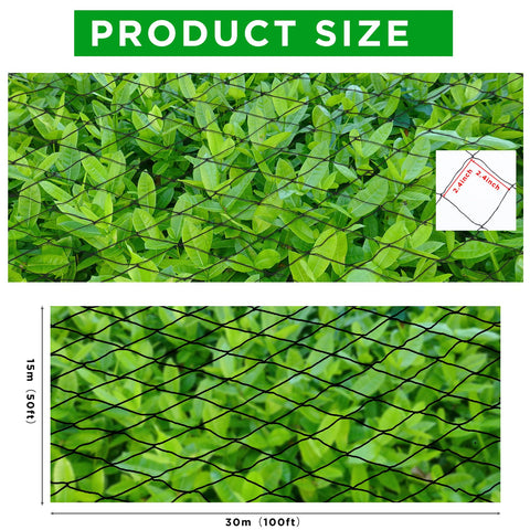 Windyun Bird Netting 2-4 inch mesh close-up highlights breathable pest-deterring mesh.