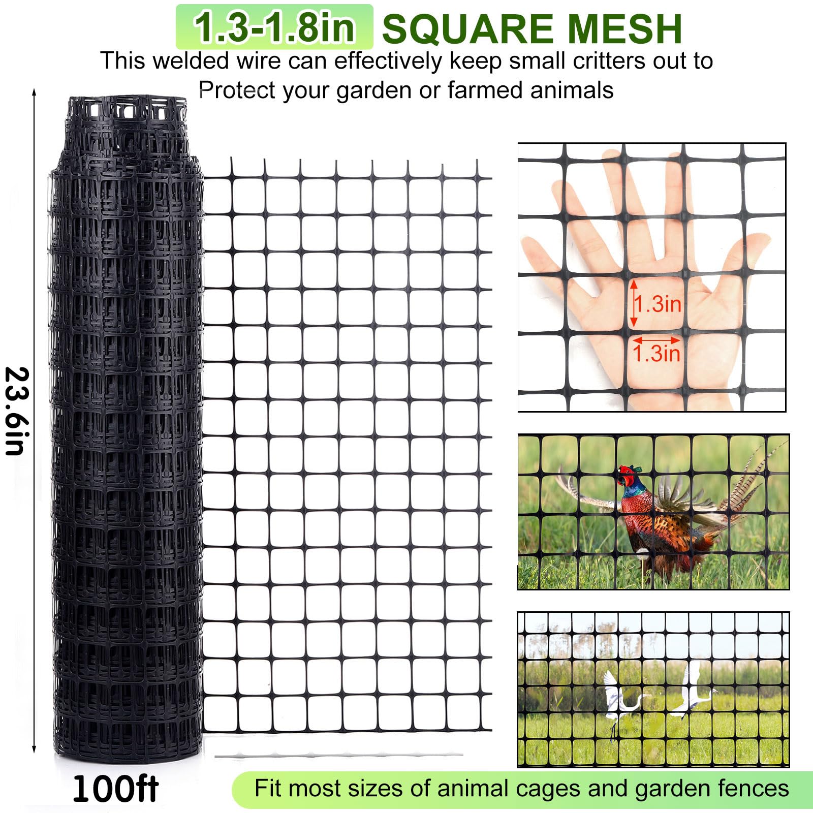 Windyun black mesh barrier netting outlining a yard boundary.