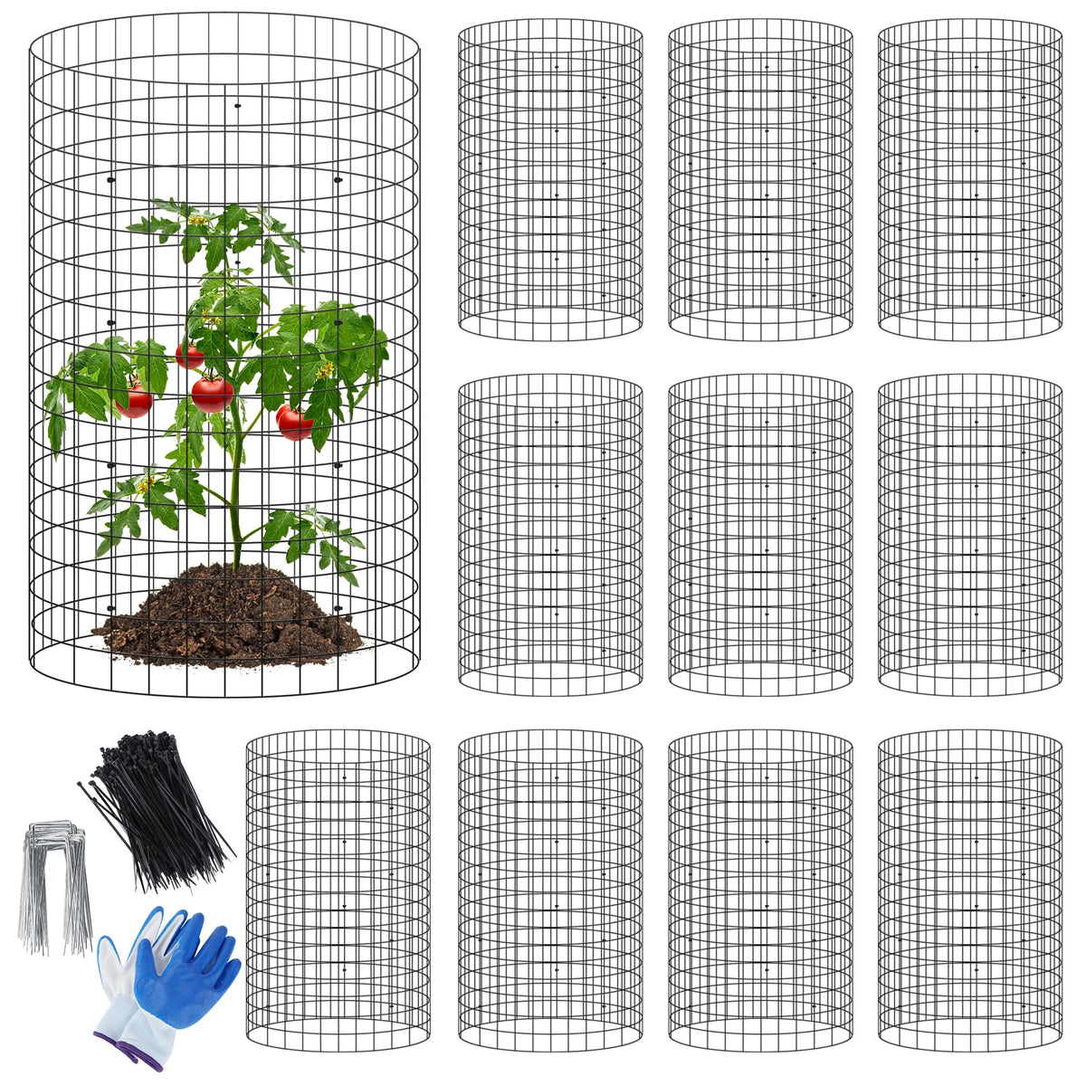 Winemana 12-set garden protector cage 16x12 protects plants from pests