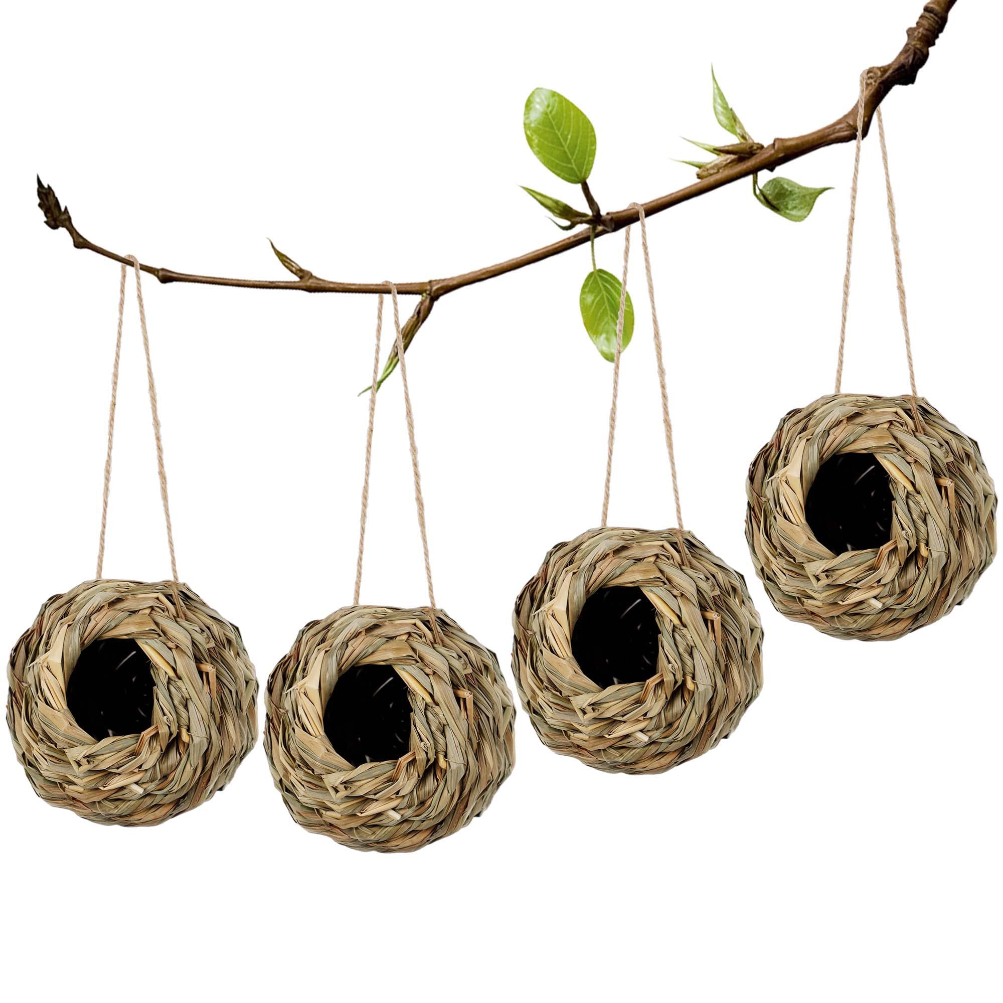 Winemana hanging nest with hemp rope for secure tree mounting.