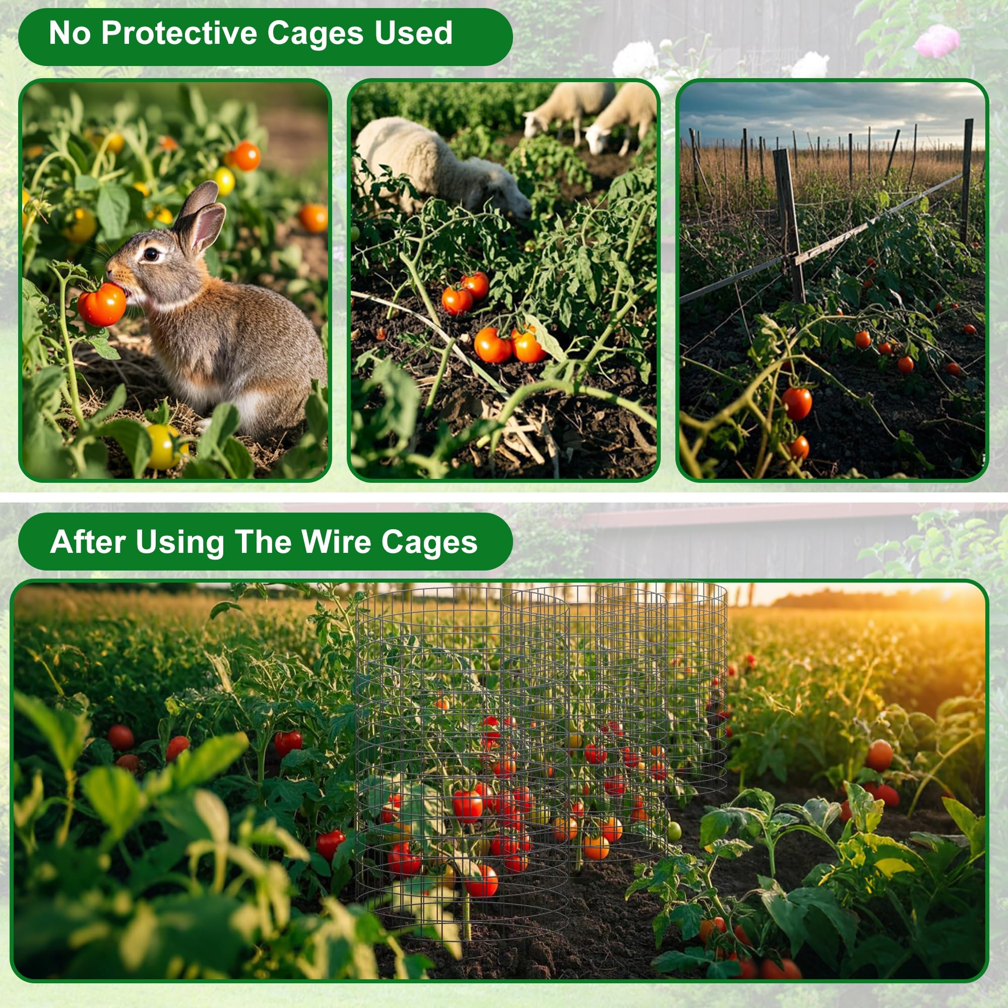 Winemana black-finish cage blends into garden while providing durable protection