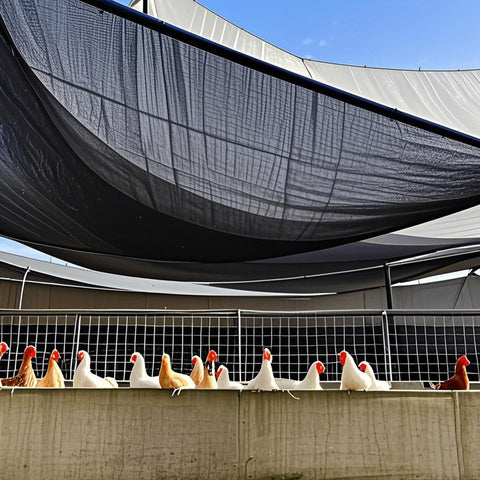 Winemana shade cloth showing large 30x50 ft coverage option in open area.