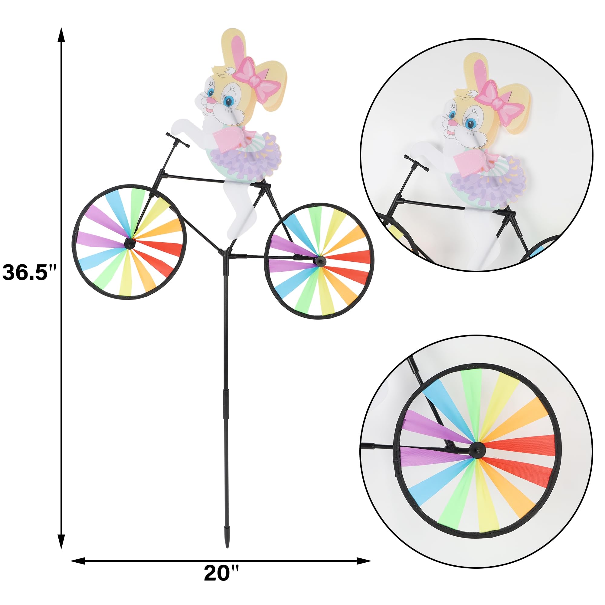 Winemana multicolor windmill wheels reflect sunlight for lively motion.