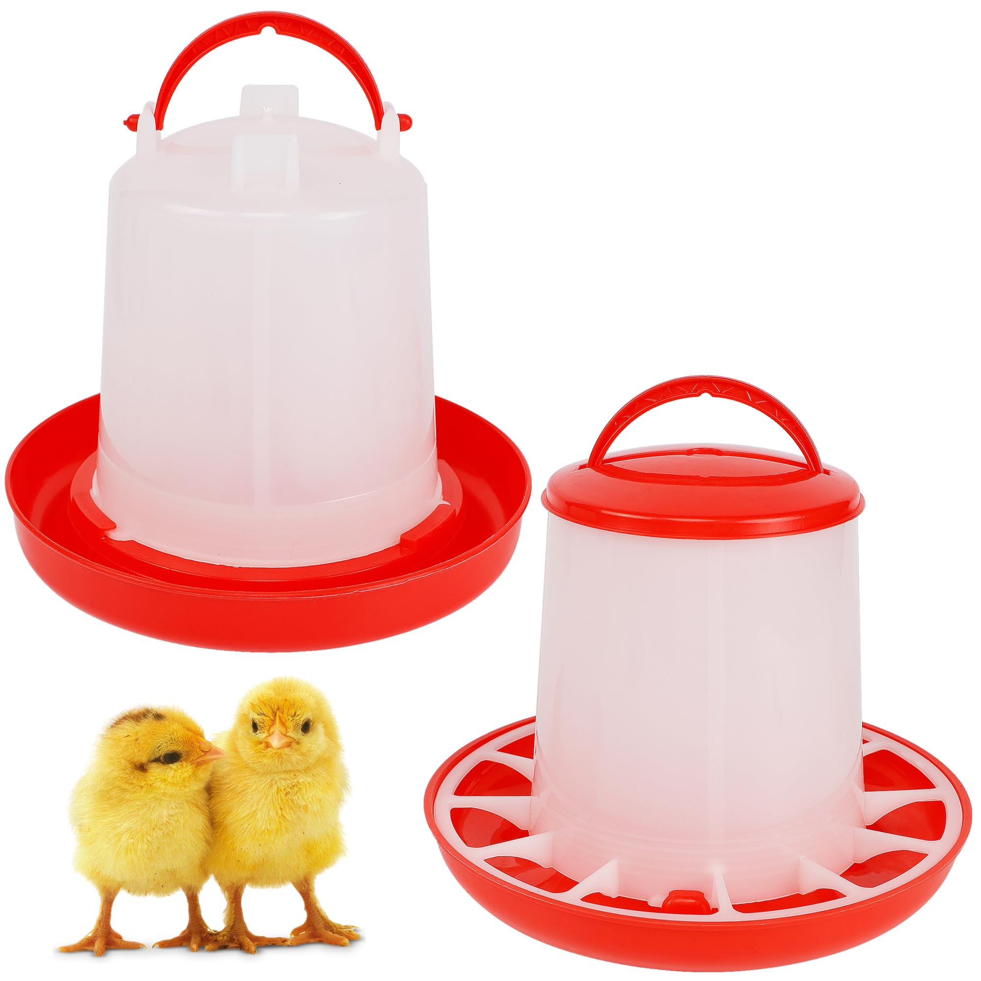 Winemana chick feeder and waterer set with hanging design for easy outdoor use.