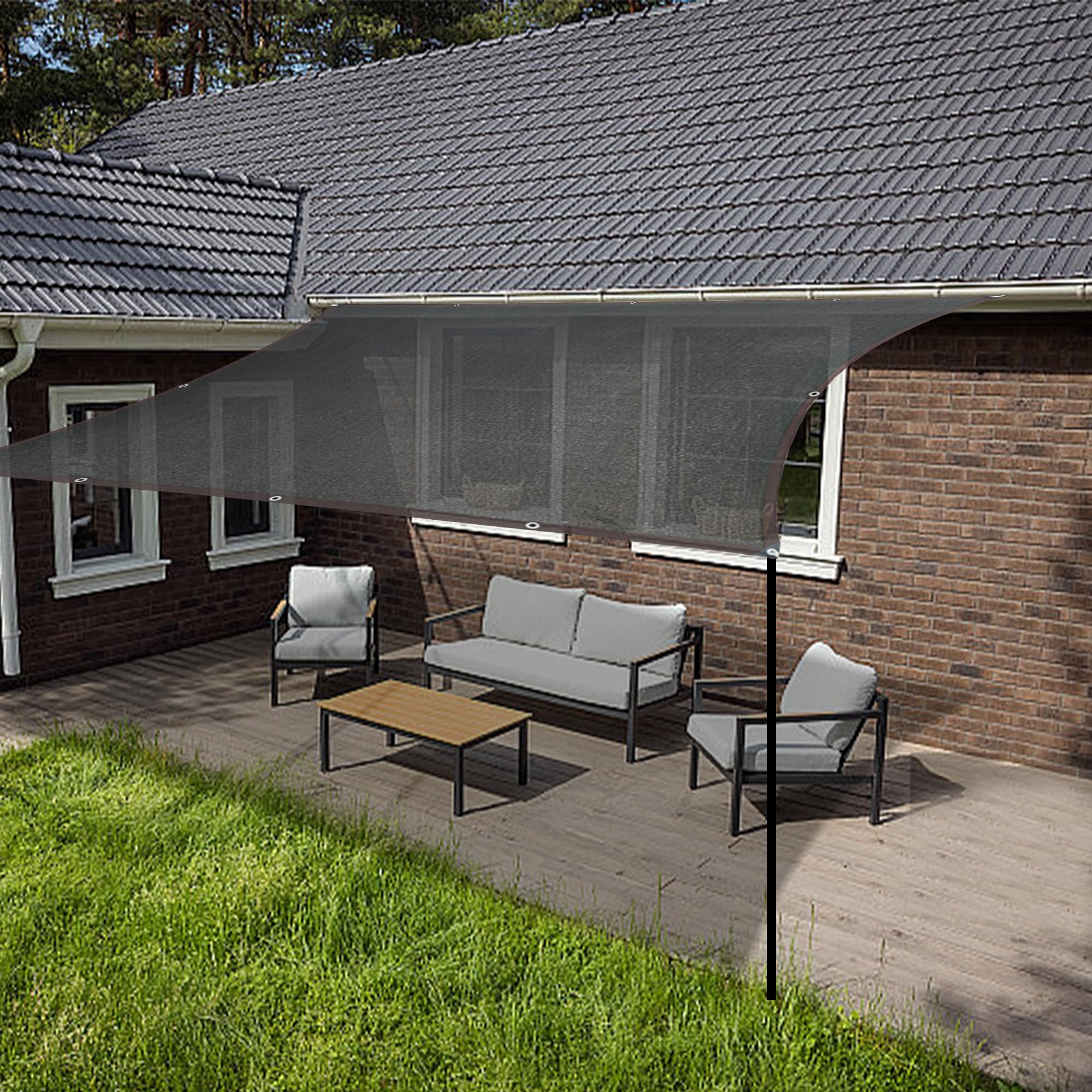 Winemana easy-to-clean outdoor shade fabric in use