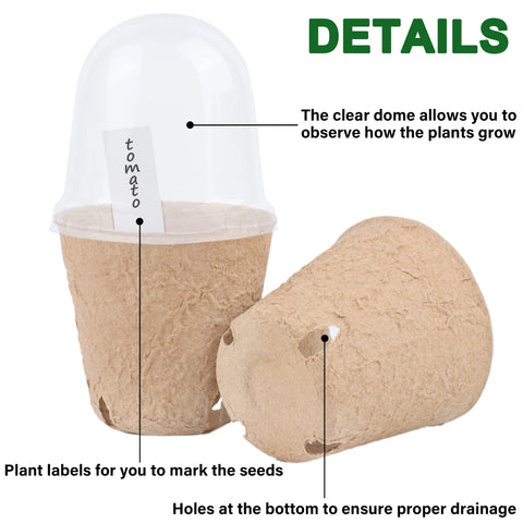 Winemana ventilated dome showing air exchange for robust germination.
