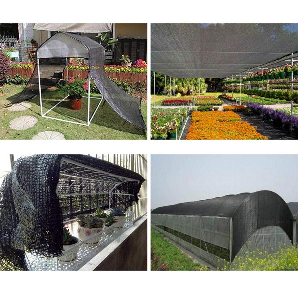 Winemana shade cloth shows 40-inch grommet spacing for easy mounting.